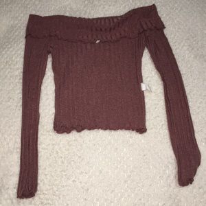 CROP TOP BURGUNDY